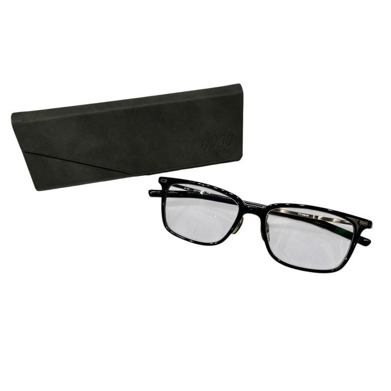 999.9 21SS M-85 チタニウムテンプルスクエアフレームメガネ 眼鏡 サングラス チタン アイウェア 定価46,200円 フォーナインズ メンズ レディース ユニセックス