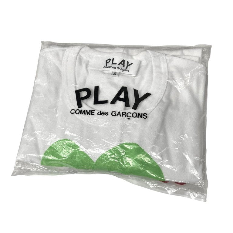 PLAY COMME des GARCONS ハートロゴプリントクルーネックワッペンTシャツ カットソー Tee T-shirt トップス 未使用 半袖 プレイ コムデギャルソン メンズ レディース ユニセックス