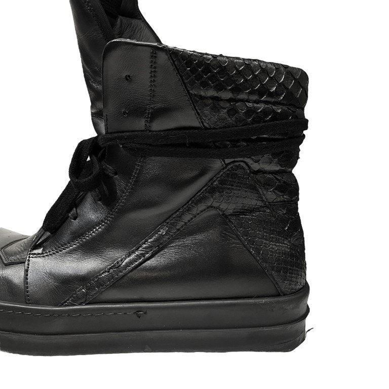 NEXT51｜D.F.L｜Rick Owens PYTHON GEOBASKET パイソンカーフレザーハイブリッドジオバスケット