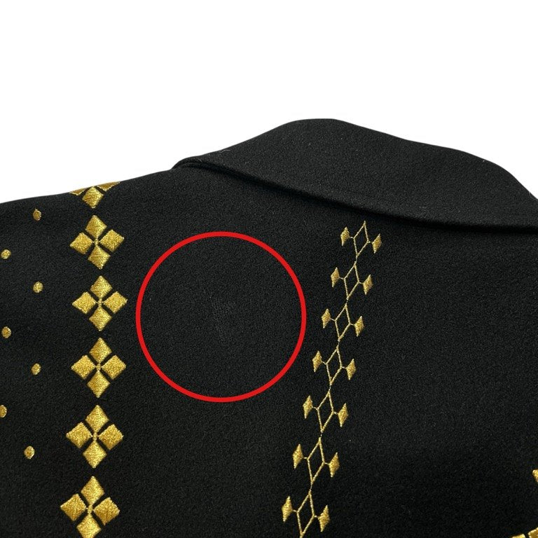 Yohji Yamamoto Pour Homme 92AW 金刺繍ウールオーバーサイズハーフコート ジャケット ブルゾン アウター Archive Vintage 90s 名作 ヨウジヤマモトプールオム メンズ