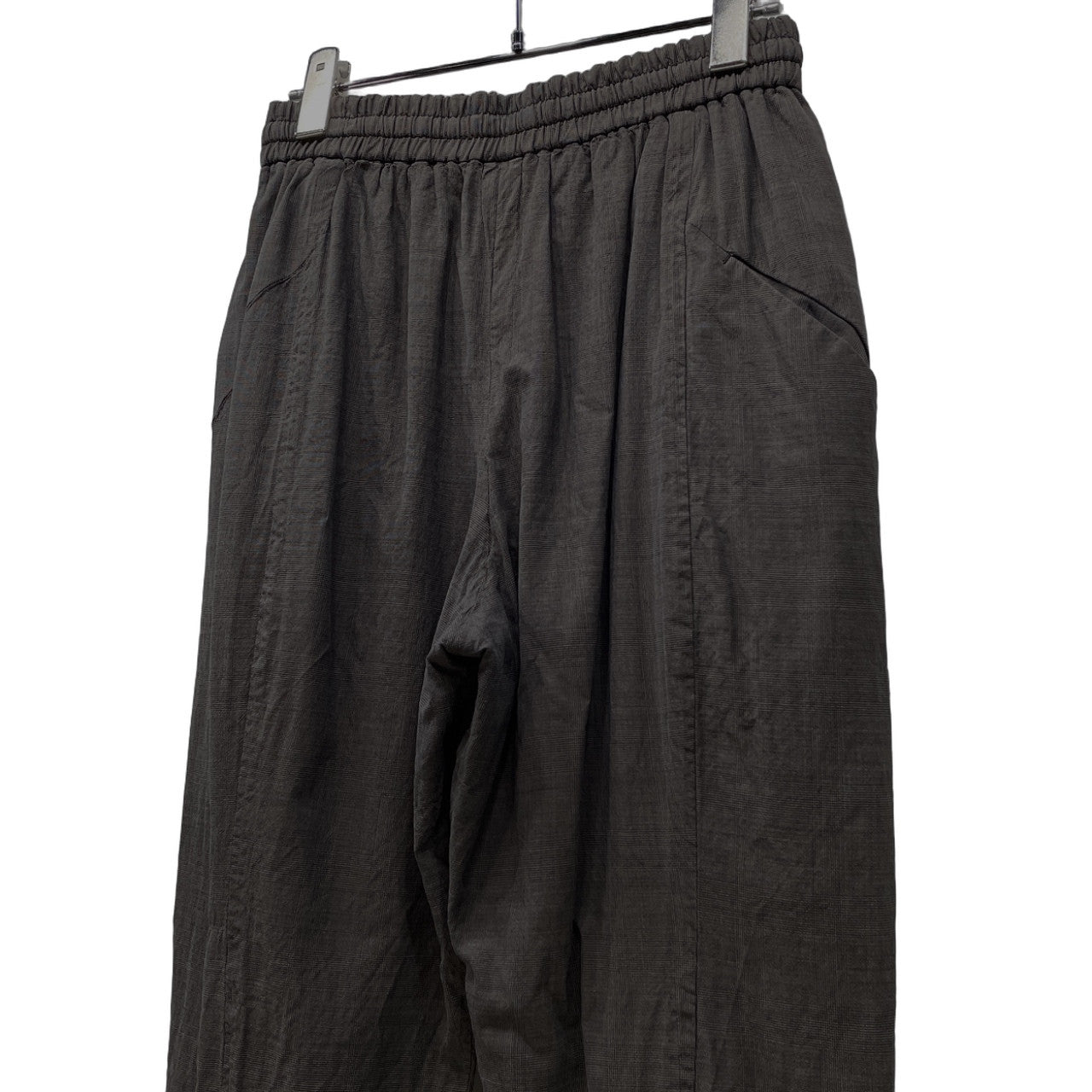 DEVOA Olmetex Technical Fabrics ウールシルクチェッククロップドワイドイージーパンツ ボトムス デボア デヴォア メンズ