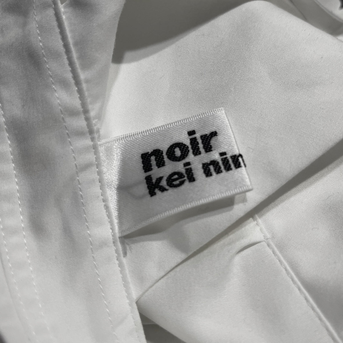noir kei ninomiya コットンブロードパフスリーブ変形ブラウス シャツ トップス ノワール ケイ ニノミヤ レディース