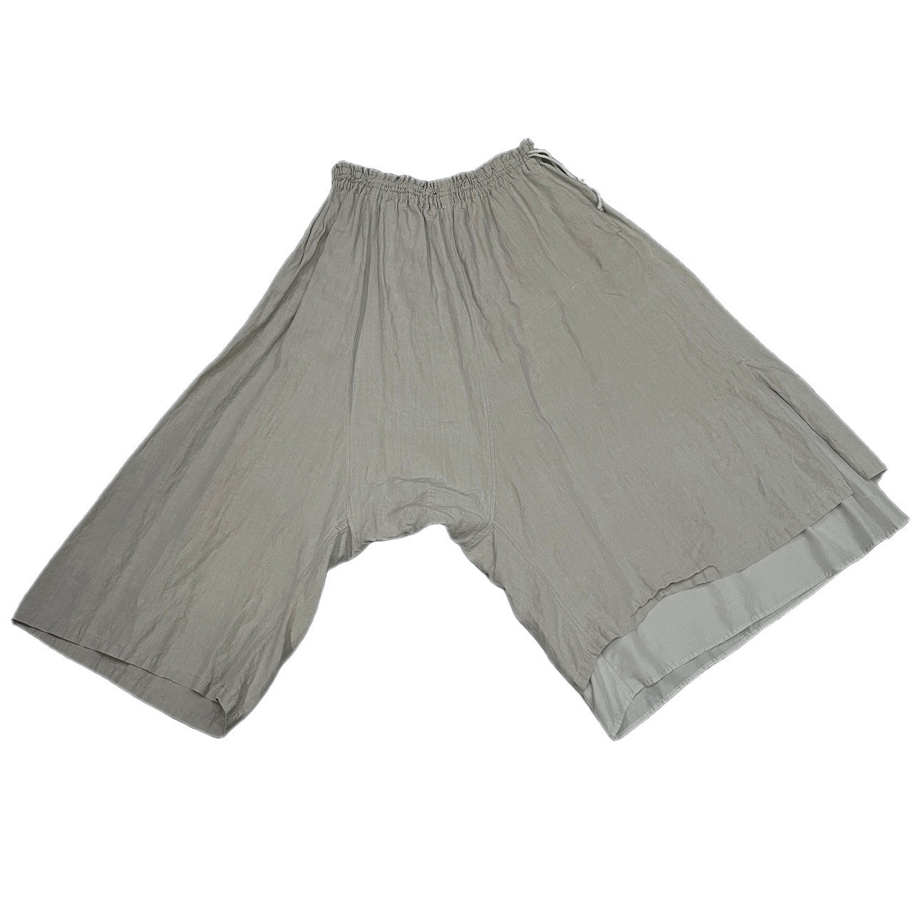 Y's キュプラレイヤードリネンアシンメトリーイージーワイドサルエルパンツ ボトムス Yohji Yamamoto Femme ワイズ ヨウジヤマモト レディース