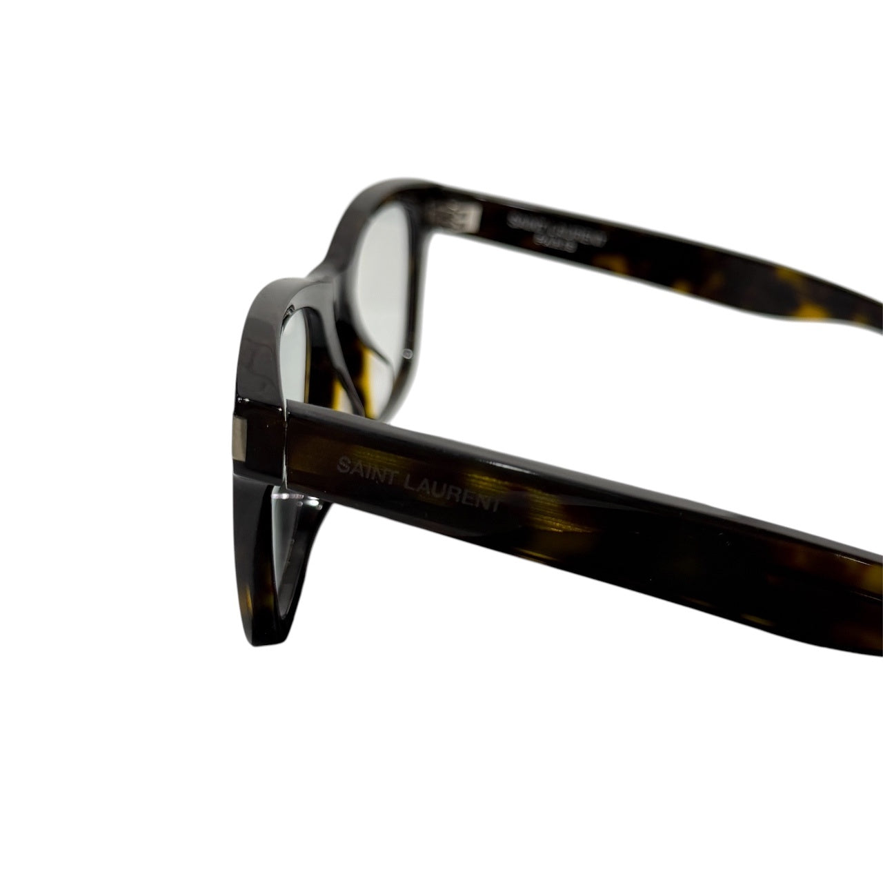 SAINT LAURENT SL 50 べっ甲風ウェリントンフレームメガネ 眼鏡 サングラス ロゴ アイウェア 服飾小物 SLP サンローランパリ メンズ レディース ユニセックス