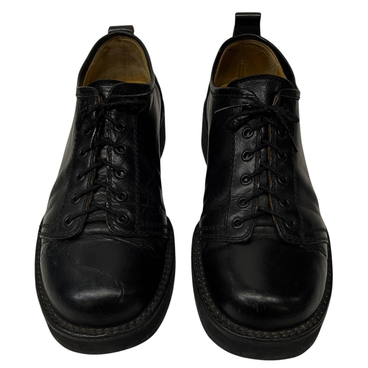 Y's for men レザー6ホールレースアップモンキーブーツ 短靴 シューズ クツ ローカット Archive Yohji Yamamoto Pour Homme ワイズフォーメン ヨウジヤマモトプールオム メンズ