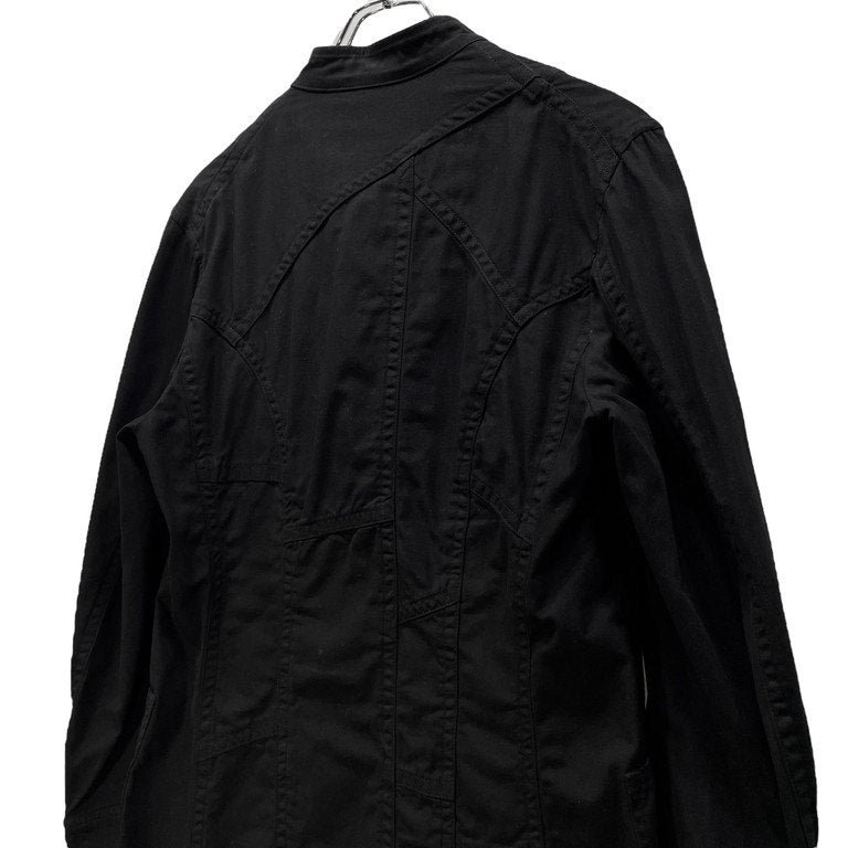 Yohji Yamamoto Pour Homme 12SS ライトキャンバス変形パターンパッチワークスタンドカラージャケット 袴期 テーラード コート アウター Archive キュビズム ヨウジヤマモトプールオム メンズ