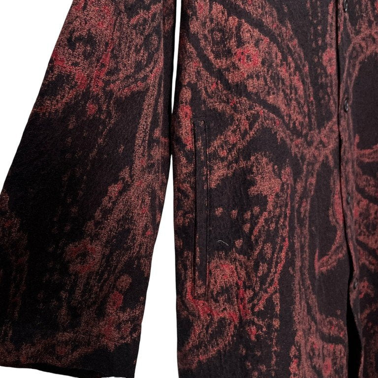 S'YTE Yohji Yamamoto 23AW PAISLEY PATTERN JACQUARD OPEN COLLAR COAT ペイズリージャカードオープンカラーロングコート 開襟 ジャケット ブルゾン アウター 総柄 サイト ヨウジヤマモト メンズ レディース ユニセックス