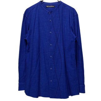 ISSEY MIYAKE MEN 17AW コットンモダールフロント刺繍ノーカラーシャツ ブラウス トップス イッセイミヤケメン メンズ