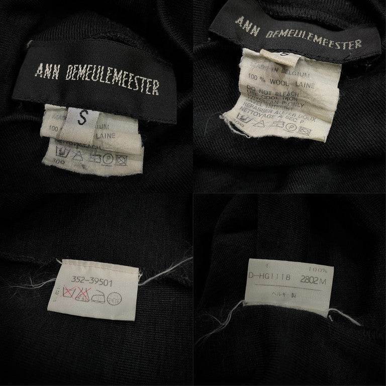 ANN DEMEULEMEESTER リブ編みハイネックタイトニットセーター Archive 00s トップス アンドゥムルメステール メンズ