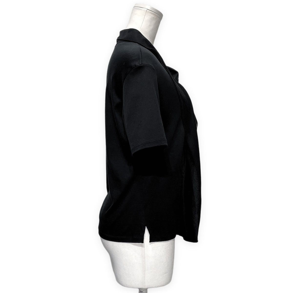 ISSEY MIYAKE コットン天竺カラーデザインカットソー ブラウス 襟付き Tシャツ トップス 半袖 イッセイミヤケ レディース