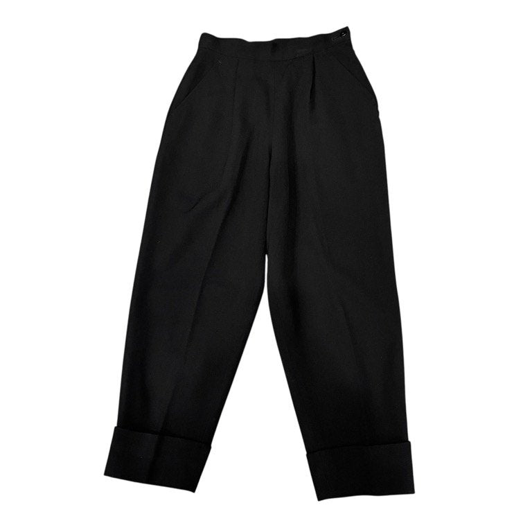 Y's オールドギャバジン1タック裾ダブルテーパードパンツ ボトムス Archive 70s Yohji Yamamoto Femme ヨウジヤマモトファム ワイズ レディース