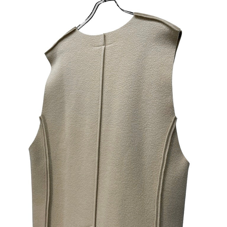 MM6 Maison Margiela 22AW バージンウールカシミヤフェルトフックボタンベスト ノースリーブ ジャケット ブルゾン トップス アウター カシミア 未使用タグ付き エムエムシックス メゾンマルジェラ レディース