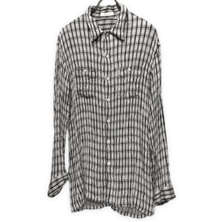 Y's for men レーヨンプリーツダブルポケットチェックシャツ ブラウス トップス Archive 90s Yohji Yamamoto Pour Homme ワイズフォーメン ヨウジヤマモトプールオム メンズ