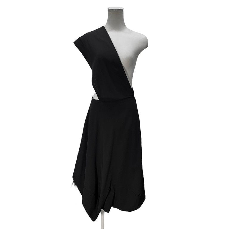 tricot COMME des GARCONS 91AW ウールワンショルダーアシンメトリー立体シルエットスカート サロペット ボトムス Archive 90s CdG コムデギャルソン レディース