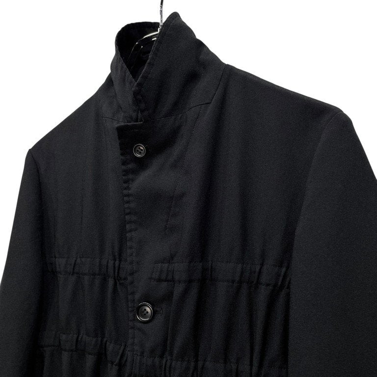 BLACK COMME des GARCONS 15SS テーピングパッカリングポリエステル3Bテーラードジャケット ブルゾン コート アウター ブラック コムデギャルソン メンズ レディース ユニセックス