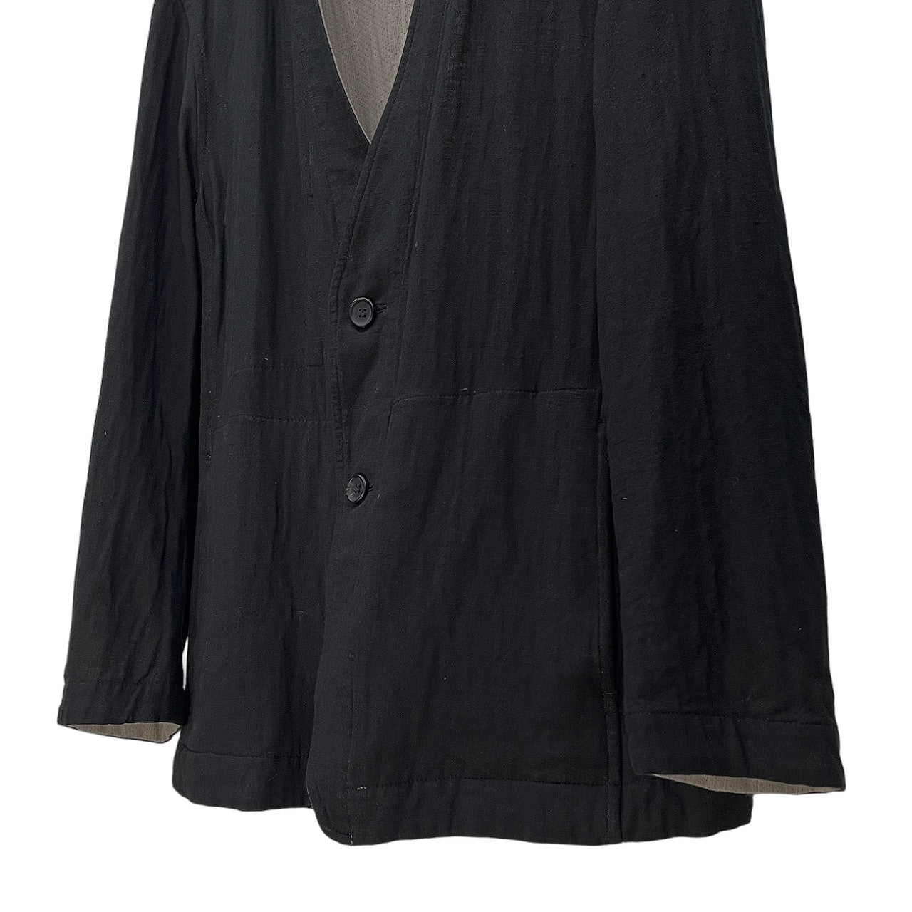 ISSEY MIYAKE MEN 20SS コットンリネンリバーシブルノーカラージャケット LOOK3 ブルゾン コート アウター イッセイミヤケ メン メンズ