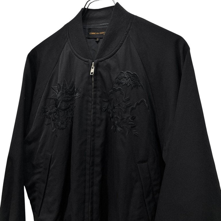 COMME des GARCONS 92SS ウールギャバジン富士龍刺繍スーベニアジャケット Archive Unfinished AD1991 90s 港商コラボ元ネタ 希少 スカジャン ブルゾン コート アウター コムデギャルソン