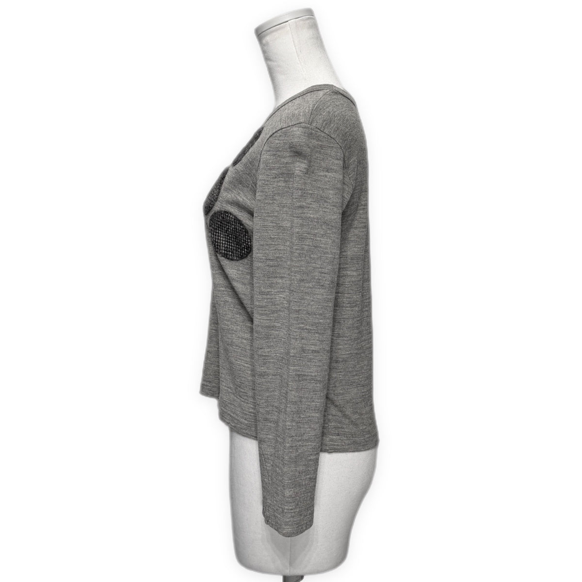 robe de chambre COMME des GARCONS 01AW ドットデザインウールカットソー クルーネック 短丈 トップス  ギャルソン コムコム Archive レディース