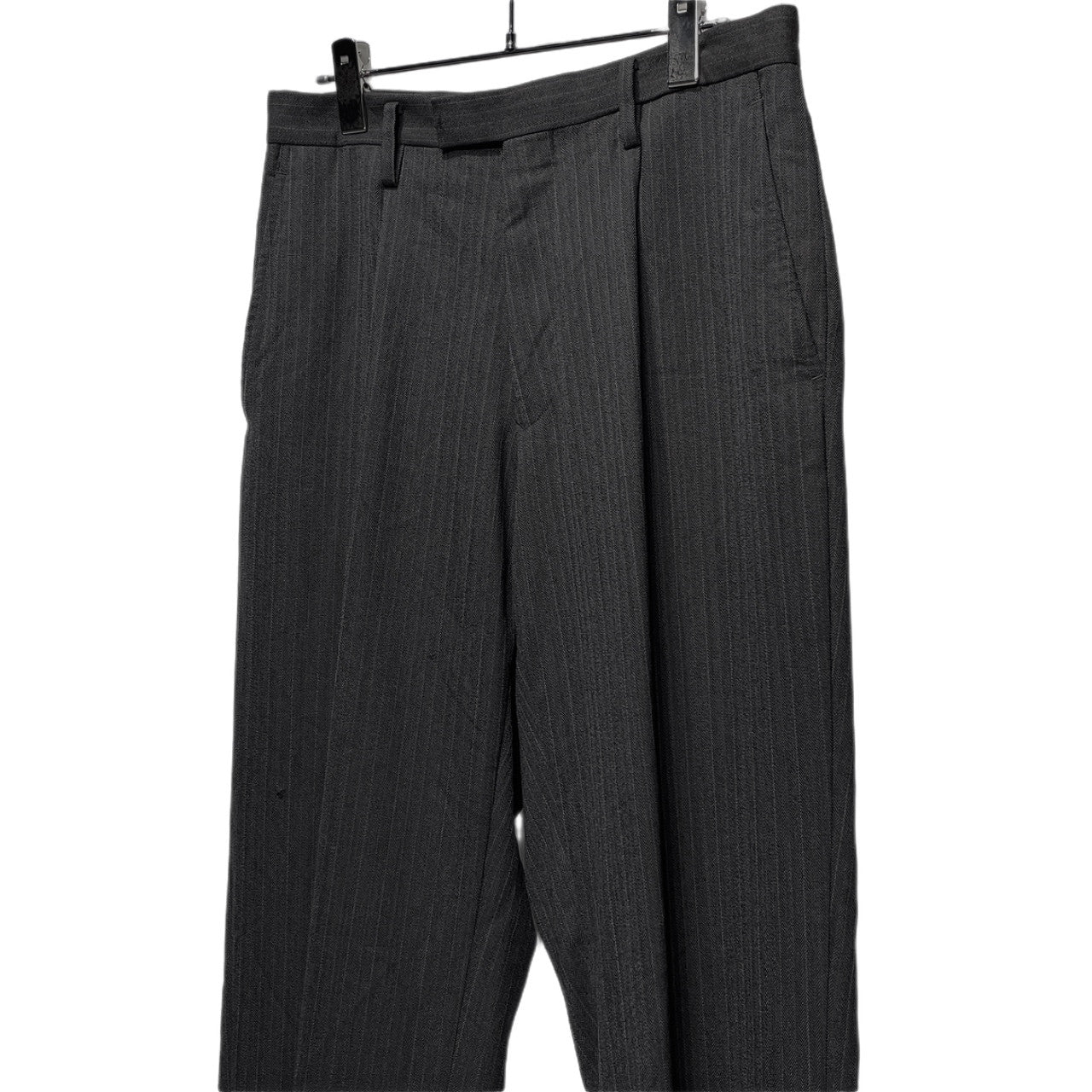 Y's for men ウールストライプ1タックテーパードパンツ スラックス トラウザーズ ボトムス Yohji Yamamoto Pour Homme ヨウジヤマモトプールオム ワイズフォーメン メンズ