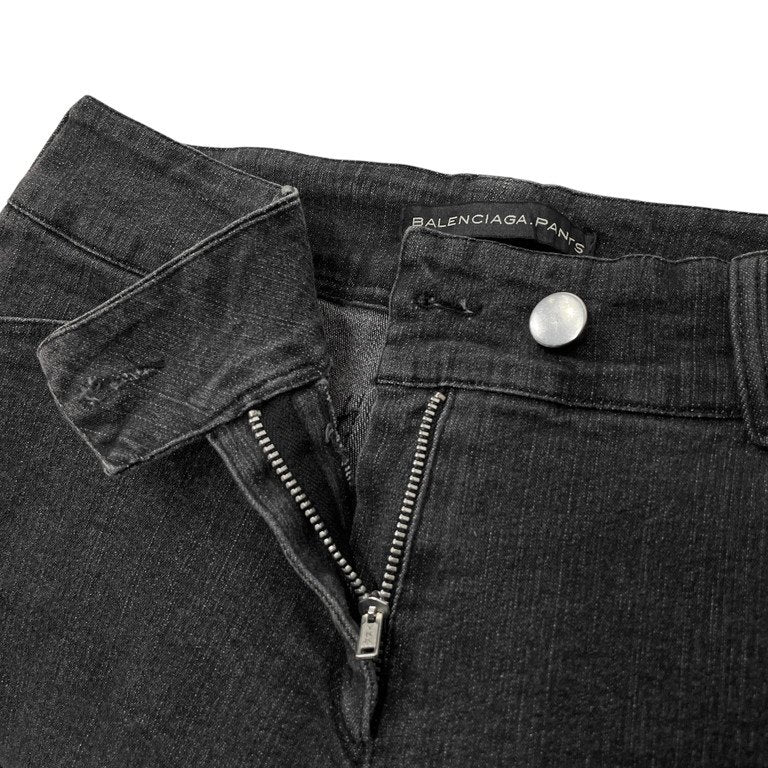 BALENCIAGA 06SS ブラックデニムストレッチスキニーパンツ スリムパンツ ボトムス Archive 00s Nicolas Ghesquiere ニコラジェスキエール期 バレンシアガ レディース