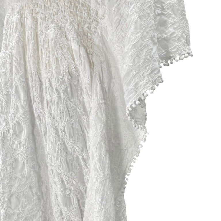 LIMI feu フラワーレースシャーリングガーゼチュニック トップス ブラウス シャツ 花柄 刺繍 ギャザー Yohji Yamamoto リミフゥ ヨウジヤマモト レディース