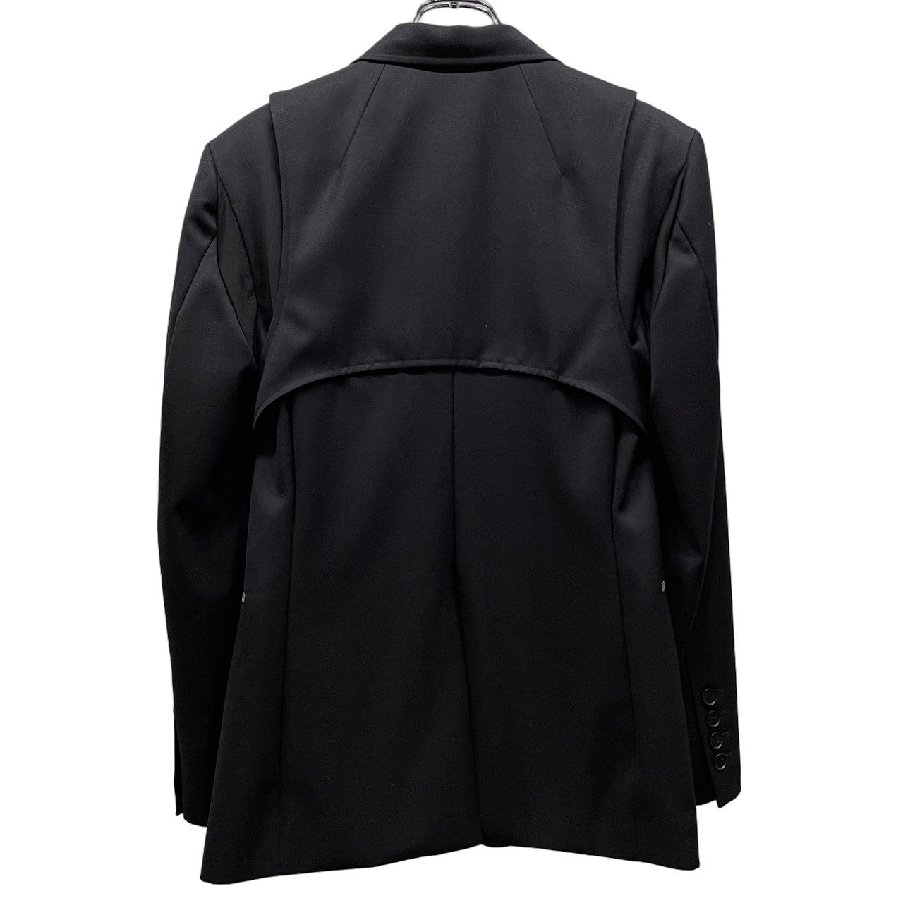JOHN LAWRENCE SULLIVAN 21AW LAYERED JACKET DORMEUIL社ウールギャバジンサイドベルト2Bレイヤードテーラードジャケット ブレザー ブルゾン コート アウター 定価176,000円 ジョンローレンスサリバン メンズ