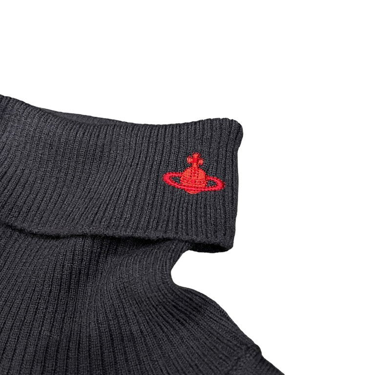 Vivienne Westwood RED LABEL タートルネックオーブ刺繍ロングリブニットセーター ハイネック トップス ヴィヴィアンウエストウッド レッドレーベル レディース