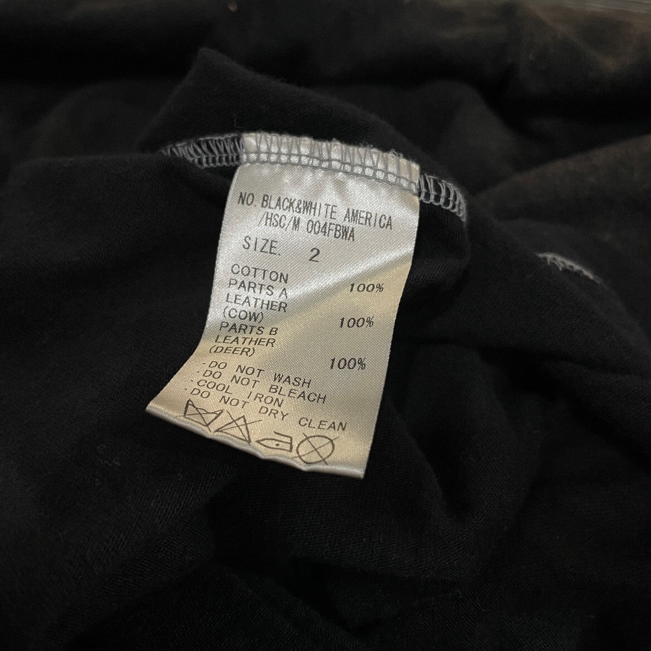 L.G.B. BLACK&WHITE AMERICA HSC M 004FBWA レザー星条旗パッチブリーチTシャツ カットソー Tee T-shirt Y2K トップス 国旗 ルグランブルー メンズ