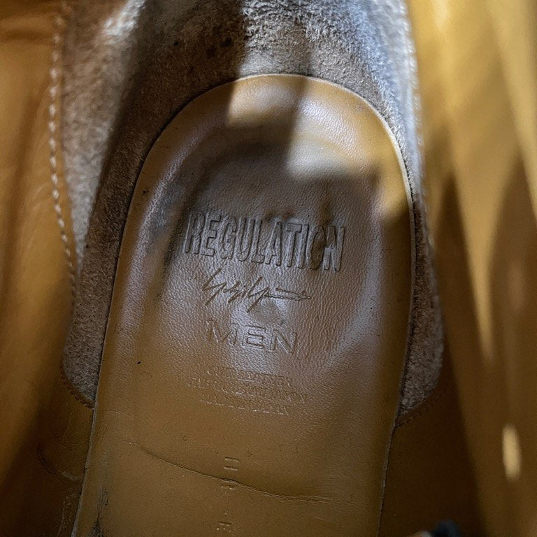 REGULATION Yohji Yamamoto MEN レザー10ホールデミブーツ シューズ 靴 クツ Pour Homme Y's for men ヨウジヤマモトプールオム ワイズフォーメン レギュレーション メンズ