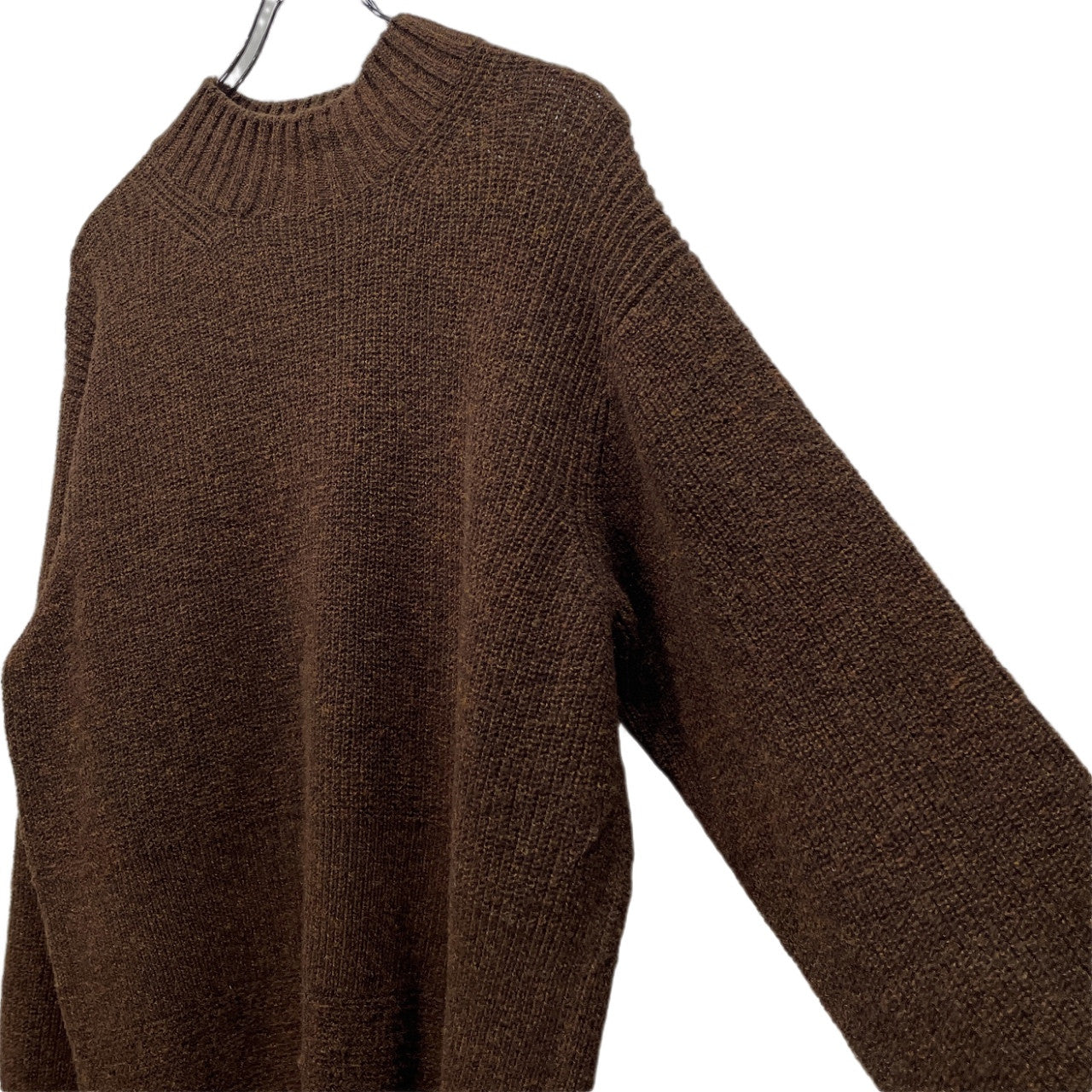 MATEE&SONS RIB M/N SWEATER ウール畦編みモックネックリブニットセーター トップス マーティーアンドサンズ メンズ
