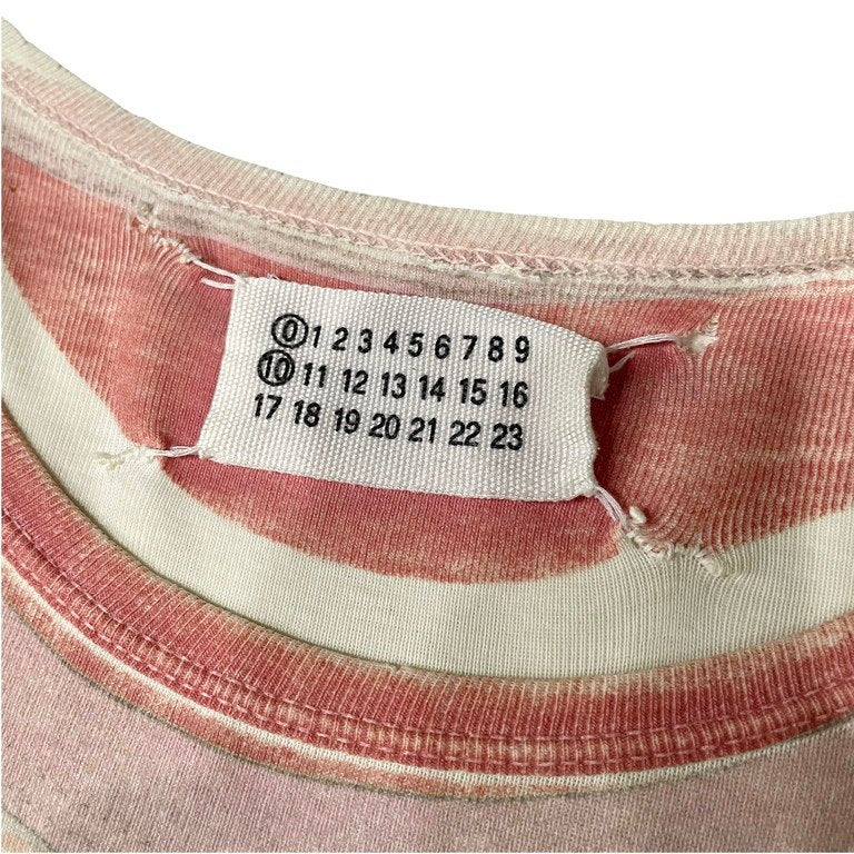 Maison Martin Margiela 0 10 転写ボーダープリントクルーネックTシャツ カットソー Tee T-shirt Archive 90s 00s 本人期 Artisanal アーティザナル トップス メゾンマルタンマルジェラ メンズ