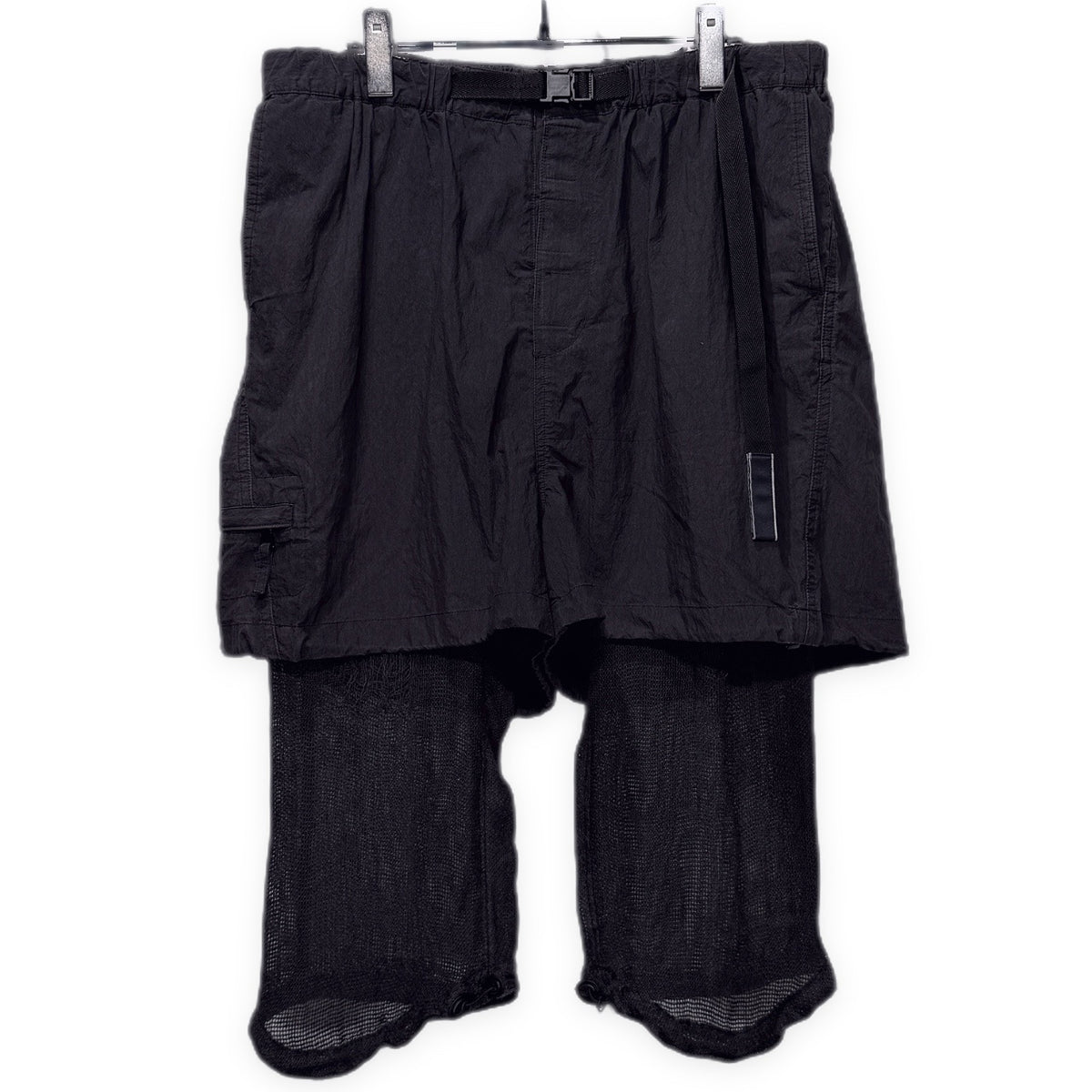 MIHARA YASUHIRO メッシュリネンレイヤードコットンナイロンハーフパンツ ショーツ ショート ボトムス ミハラヤスヒロ メンズ