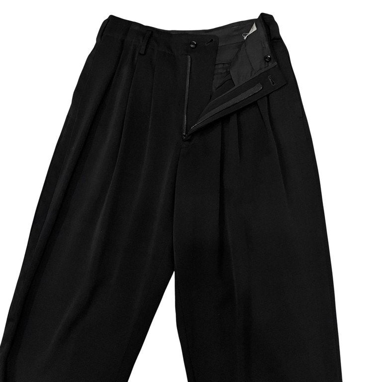 Yohji Yamamoto Pour Homme 16AW ウールドスキン3タック脇テープワイドパンツ サイドライン 側章 スラックス トラウザーズ Archive ヨウジヤマモトプールオム メンズ