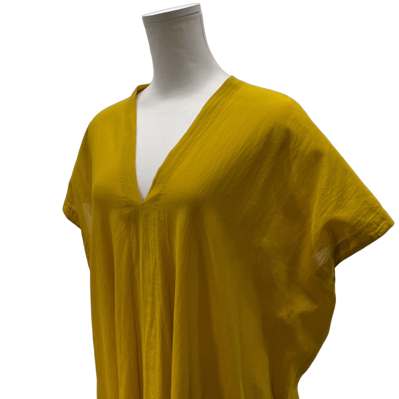 JAN-JAN VAN ESSCHE コットンガーゼ一枚生地Vネックノースリーブワンピース シャツ ブラウス トップス アウター ヤンヤンヴァンエシュ レディース