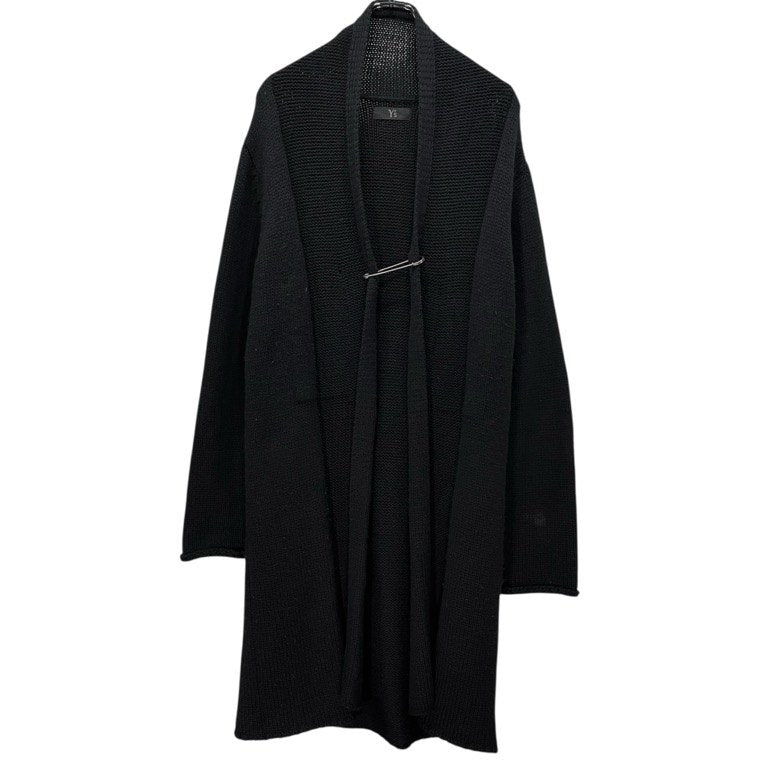 Y’s for men ウールアルパカニットピン付ボタンレスロングカーディガン セーター コート アウター トップス Archive Yohji Yamamoto Pour Homme ヨウジヤマモトプールオム ワイズフォーメン メンズ