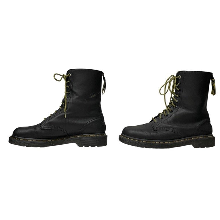 Y's × Dr.Martens 10EYE BOOT ワナマレザー10ホールレースアップバックジップロングブーツ シューズ 靴 クツ 定価63,800円 EU43 UK9 27.5cm Yohji Yamamoto ヨウジヤマモト ワイズ ドクターマーチン メンズ