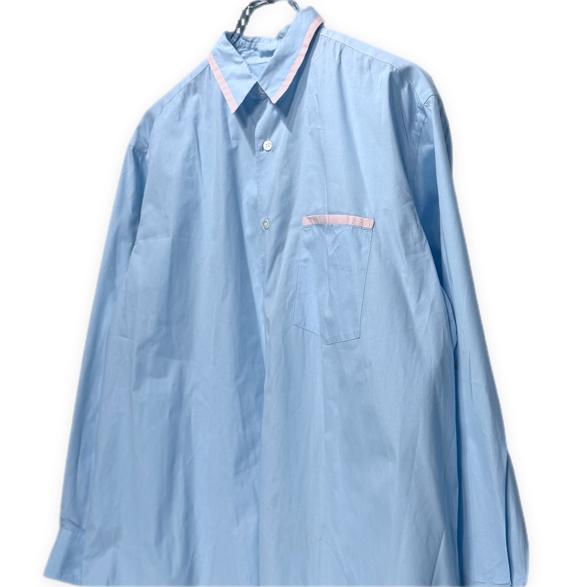 COMME des GARCONS HOMME 89SS コットンブロードラインデザインシャツ ブラウス トップス Archive 80s コムデギャルソンオム メンズ