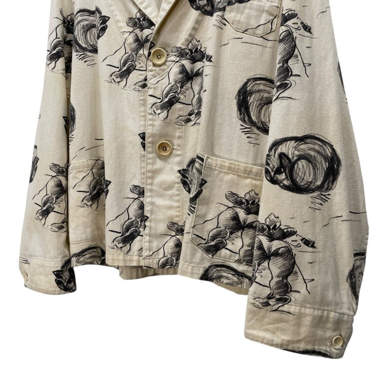 KAPITAL 14SS かつらぎスケッチビーチCAT PT ノルウェーワークジャケット 総柄 ブルゾン アウター キャピタル メンズ レディース ユニセックス