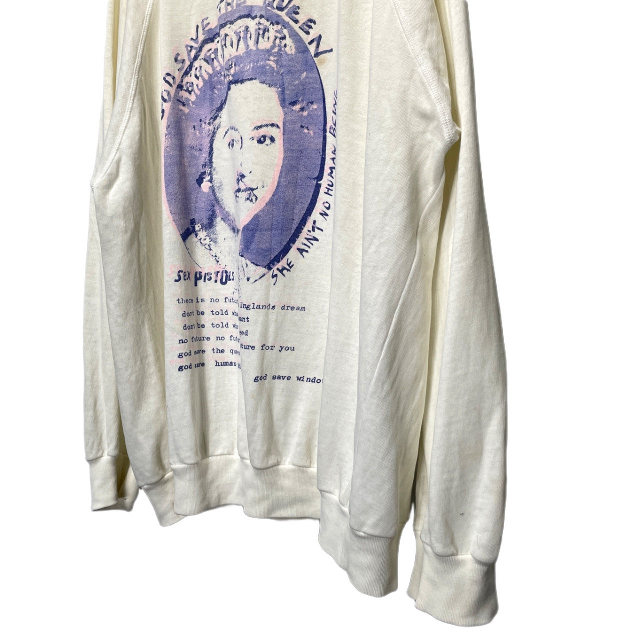 A STORE ROBOT God save the Queen プリントスウェットシャツ Archive 80s 90s トップス アストアロボット メンズ レディース ユニセックス