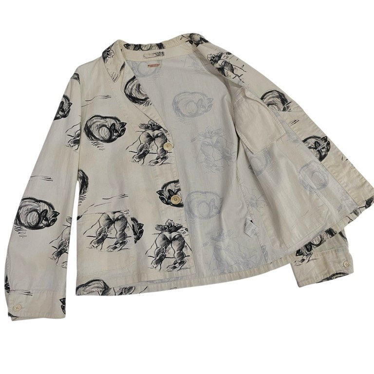 KAPITAL 14SS かつらぎスケッチビーチCAT PT ノルウェーワークジャケット 総柄 ブルゾン アウター キャピタル メンズ レディース ユニセックス