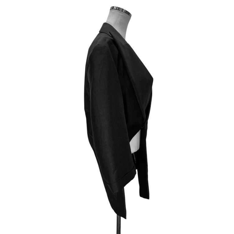 Yohji Yamamoto Femme 01SS ピークドラペル変形カットアシンメトリー1Bテーラードジャケット Archive ブレザー ブルゾン コート アウター ヨウジヤマモトファム レディース