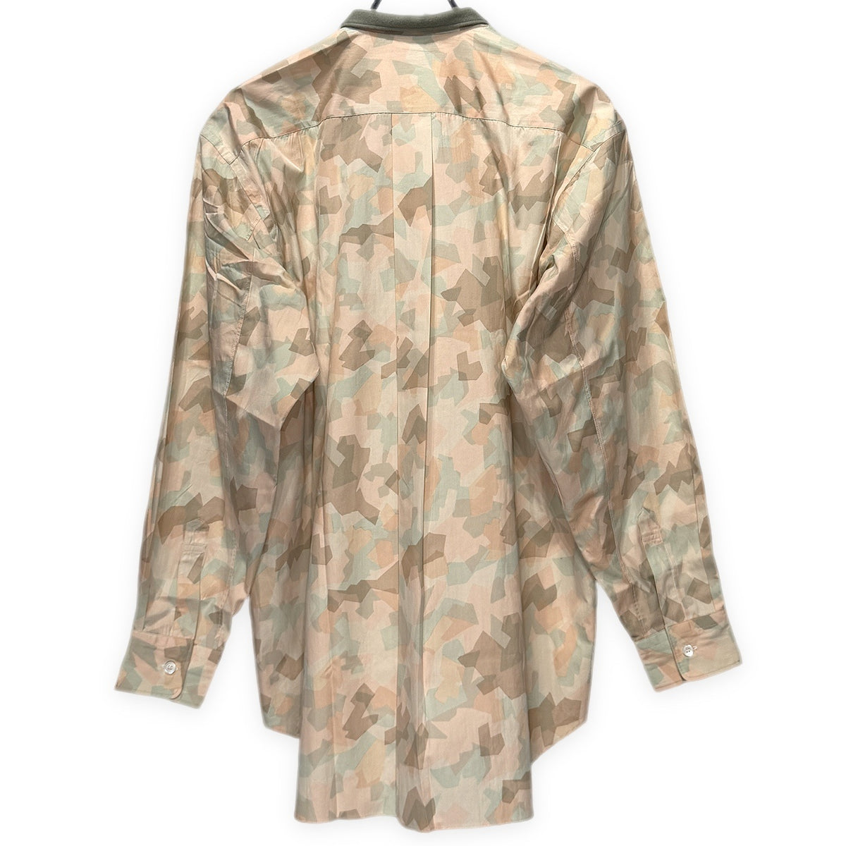 COMME des GARCONS HOMME PLUS 90AW デジタルカモフラージュ柄襟切り替えオープンカラーシャツ ブラウス トップス デジカモ 迷彩 総柄 開襟 Archive 90s コムデギャルソンオムプリュス メンズ