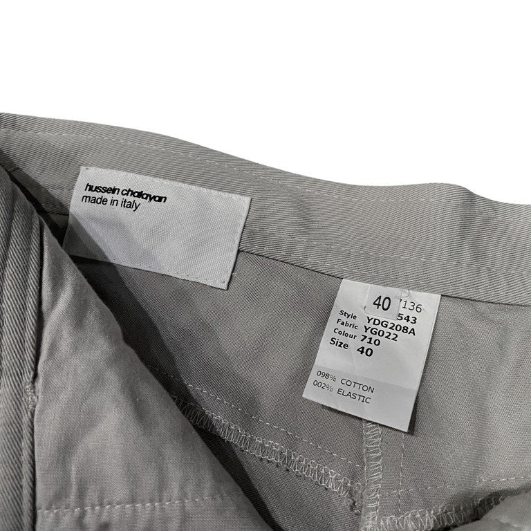 hussein chalayan ストレッチコットンマルチタックアナトミカルスリムパンツ 立体裁断 アナトミック ボトムス Archive 00s フセインチャラヤン レディース