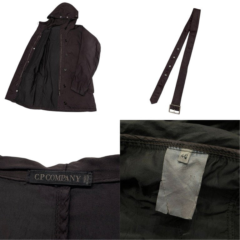 C.P. COMPANY コットンギャバジンプロダクトダイハイネックロングコート 製品染め Archive 90s 00s ジャケット ブルゾン アウター Massimo Osti シーピーカンパニー メンズ