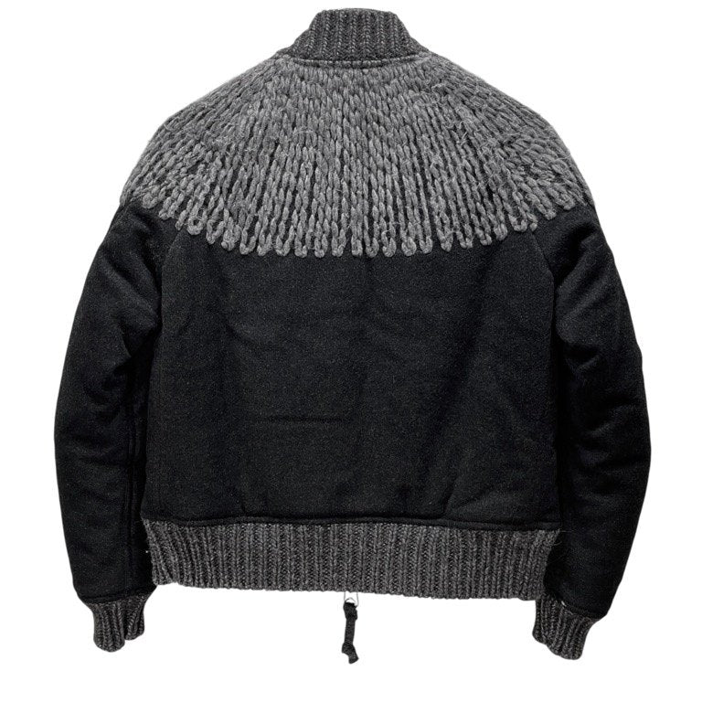 TAAKK 15AW Over Knit Embroidery Blouson ウールモッサニット刺繍ボンバージャケット ブルゾン 定価72,360円 アウター ターク メンズ レディース ユニセックス