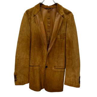 DOLCE&GABBANA ゴートスキンスエードレザーテーラードジャケット