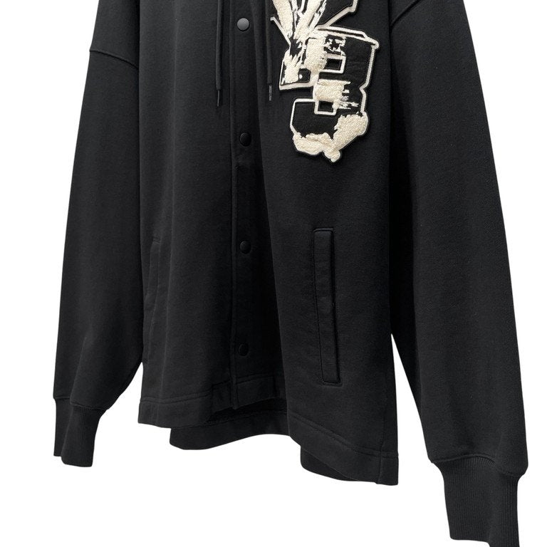 Y-3 23AW GFX FT HOODIE レタードボタンアップスウェットパーカー フーディー フード ワッペン IQ2135 定価50,600円 ジャケット ブルゾン Yohji Yamamoto adidas ワイスリー ヨウジヤマモト アディダス メンズ レディース