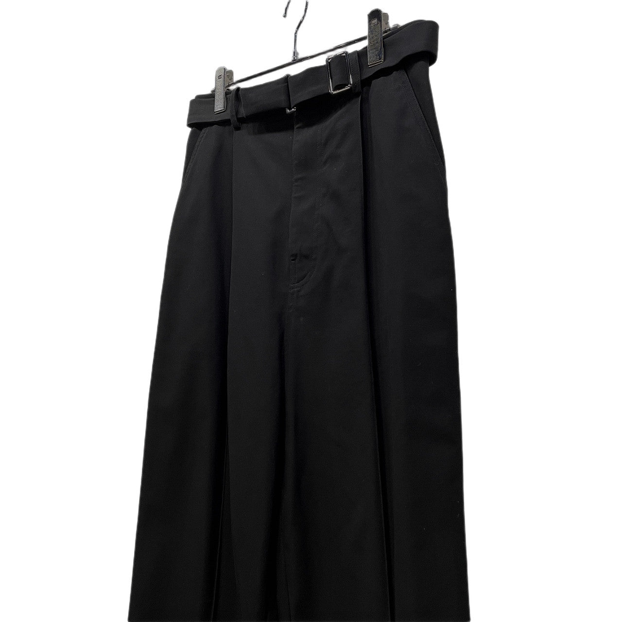 LOEWE Wide-Cut Belted Low-Crotch Trousers コットンギャバジンワイドカットロークロッチベルテッドパンツ サルエル トラウザーズ ペインター ボトムス スラックス ベルト ロエベ メンズ