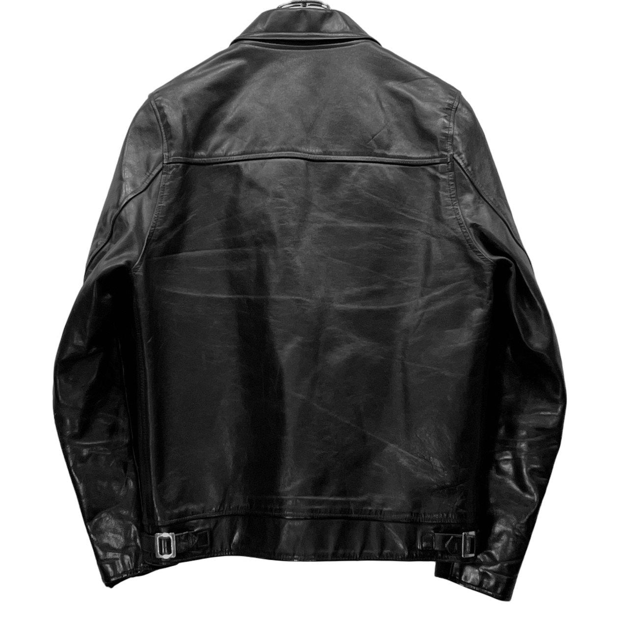 UNDERCOVERISM 02AW クロスプリントカウレザージップアップシングルライダースジャケット Archive 魔女期 ブルゾン コート アウター UNDERCOVER アンダーカバー アンダーカバイズム メンズ