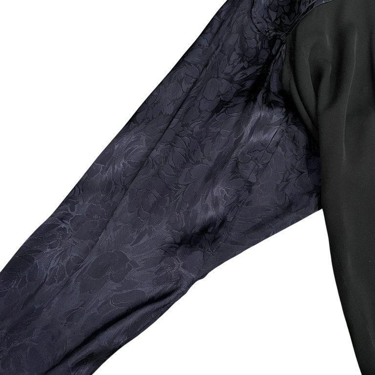 Andreas Kronthaler for Vivienne Westwood 21AW 花柄ジャカード切替ネックドローストリングシャーリングシルクロングワンピース 国内極少入荷 レア アンドレアスクロンターラー フォー ヴィヴィアンウエストウッド レディース